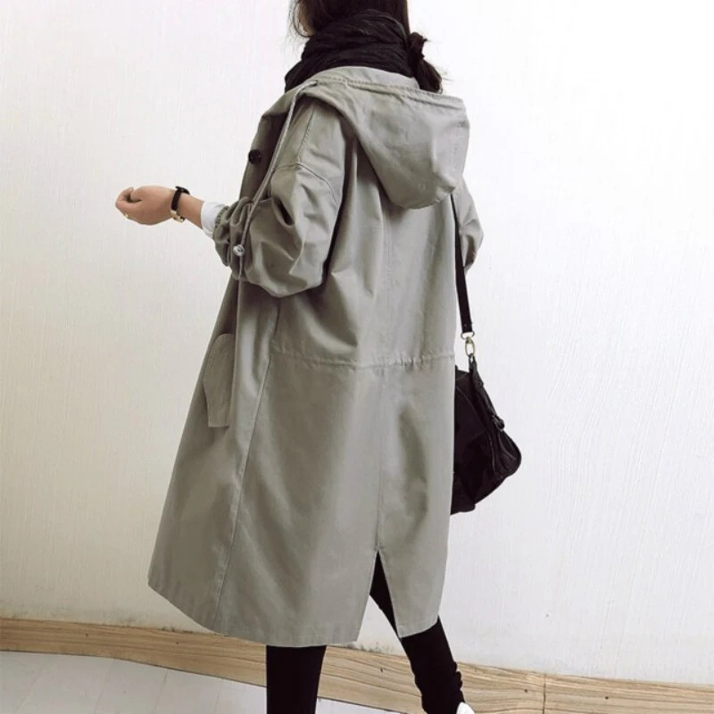 Damen lässiger wasserabweisender Trenchcoat | Wasserdichte