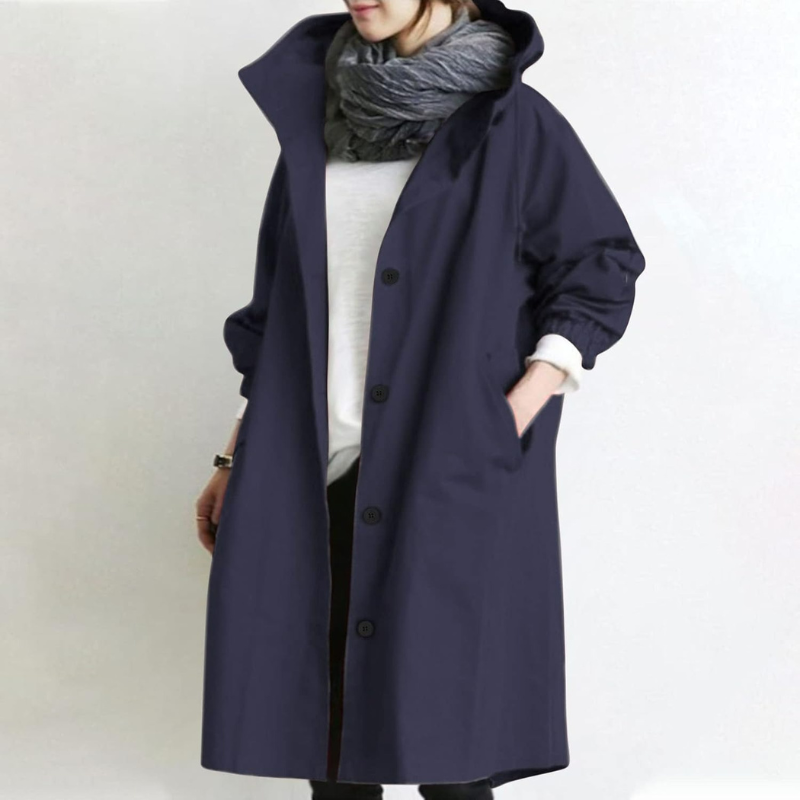 Damen lässiger wasserabweisender Trenchcoat | Wasserdichte