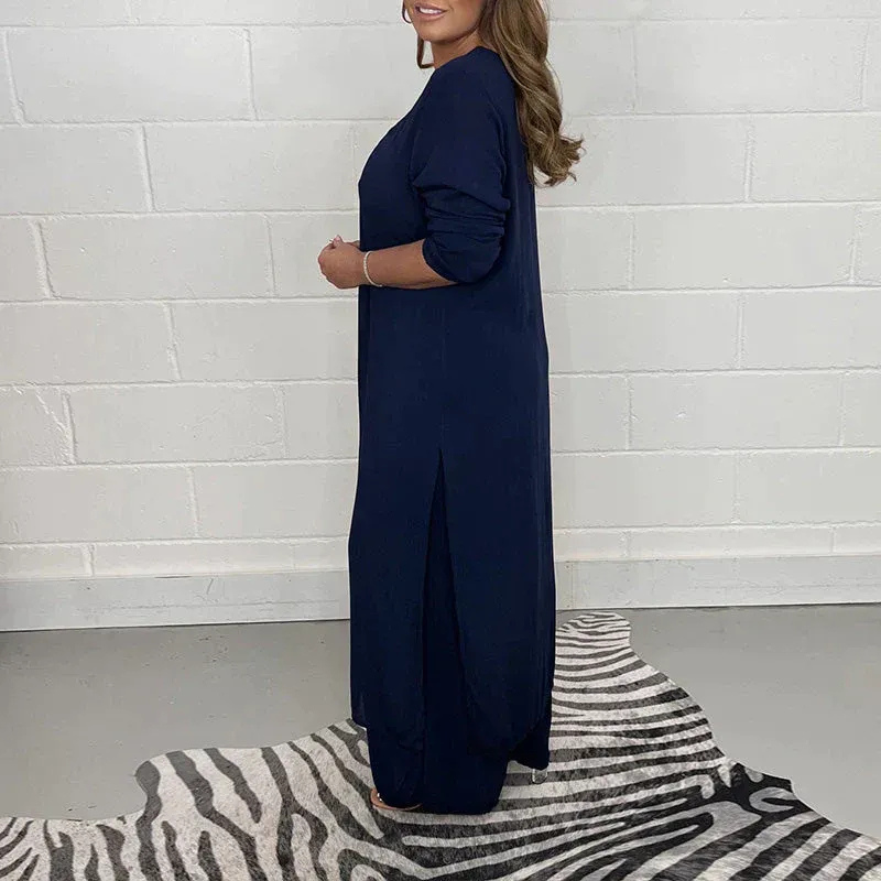 Damen lässiges Top-und-Hosen-Set | Zweiteiler