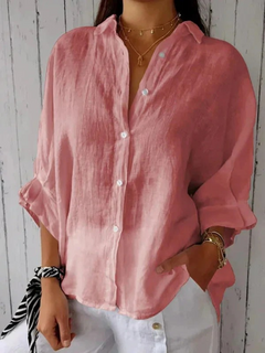 Damen atmungsaktives langärmliges Hemd | Elegante in Rosa