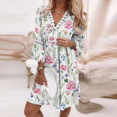 Damen luftiges Boho-Sommerkleid | Mini