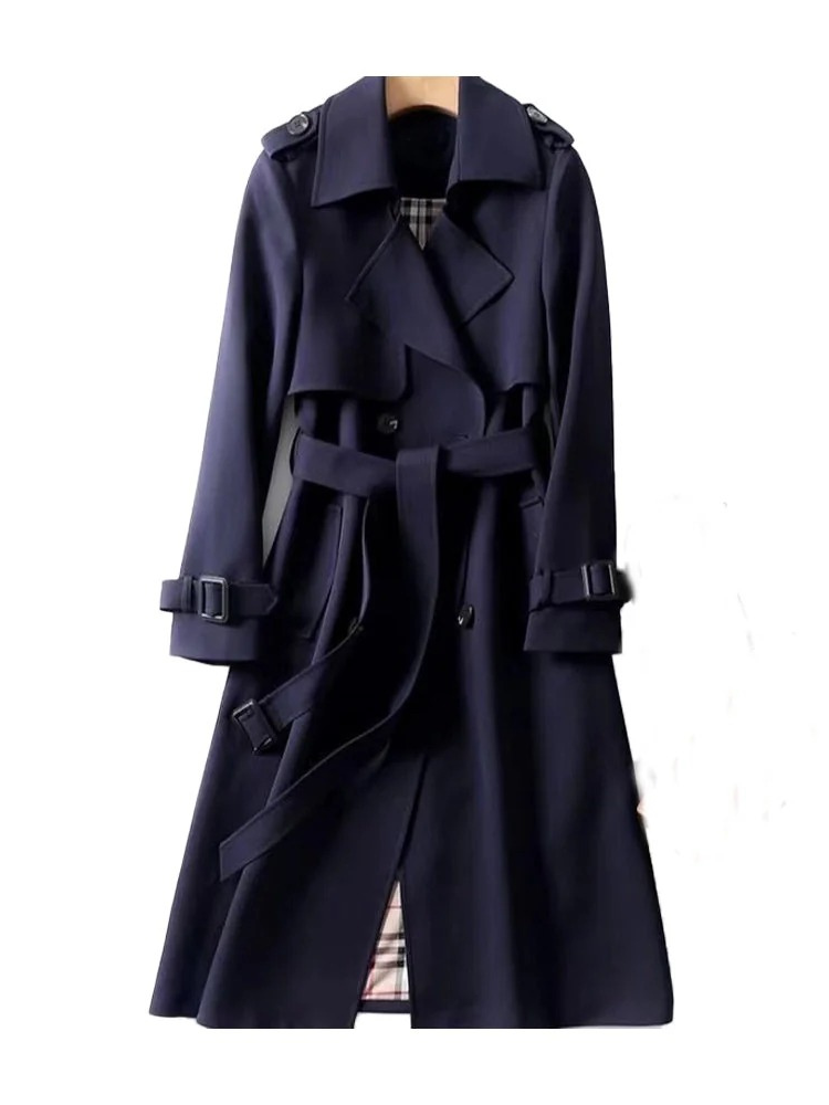 Damen luxuriöser klassischer Trenchcoat | Herbst