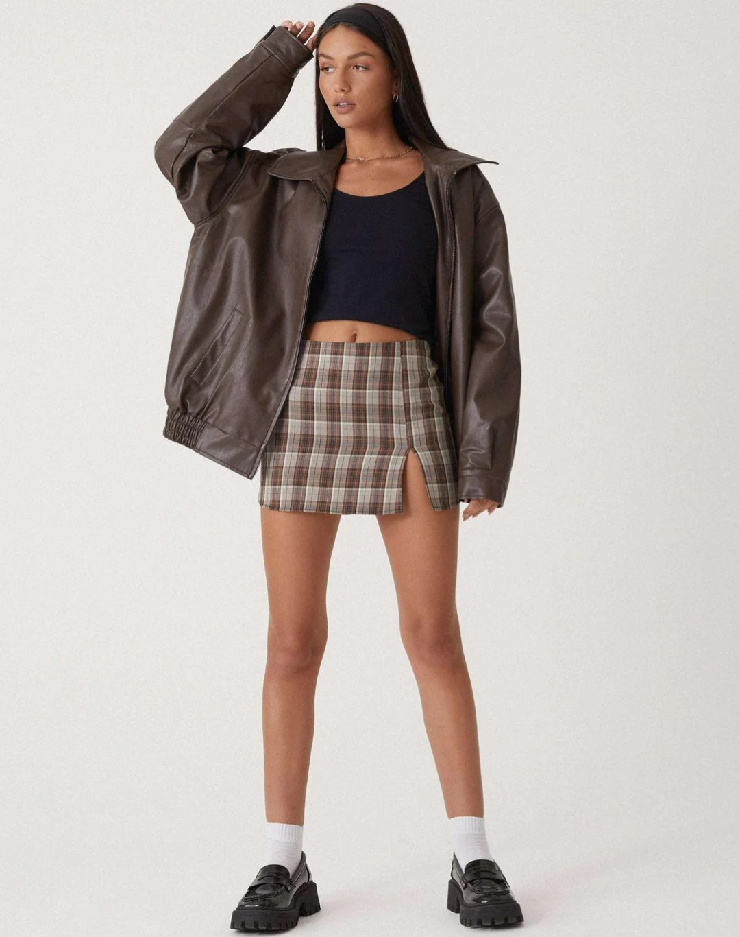 Damen oversized trendige Jacke | Lang