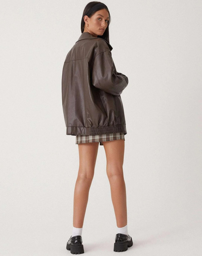 Damen oversized trendige Jacke | Lang