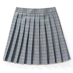Damen Plissee Mini Rock | Schoolgirl Stil in Hellgrau
