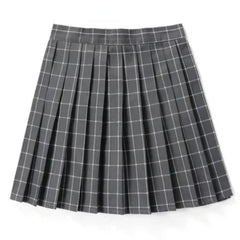 Damen Plissee Mini Rock | Schoolgirl Stil in Grau Weiß