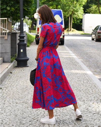 Damen schönes geblümtes Sommerkleid | Midi