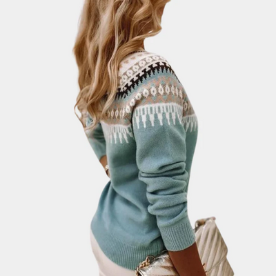 Skandinavischer Strickpullover für Damen | Warmer