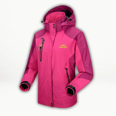 Hannah | Damen Steppjacke wasserdichte Outdoor-Kapuzenjacke leicht in Hellrot