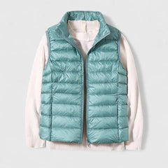 Mia | Damen Steppweste leichte Puffer Vest Women Übergangsjacke in Hellblau