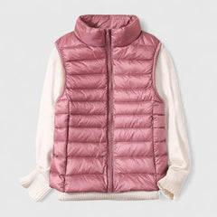 Mia | Damen Steppweste leichte Puffer Vest Women Übergangsjacke in Rosa
