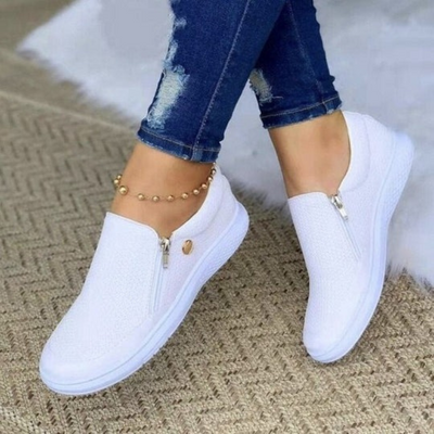 Damen stylische Schuhe mit Reißverschluss | Bequem