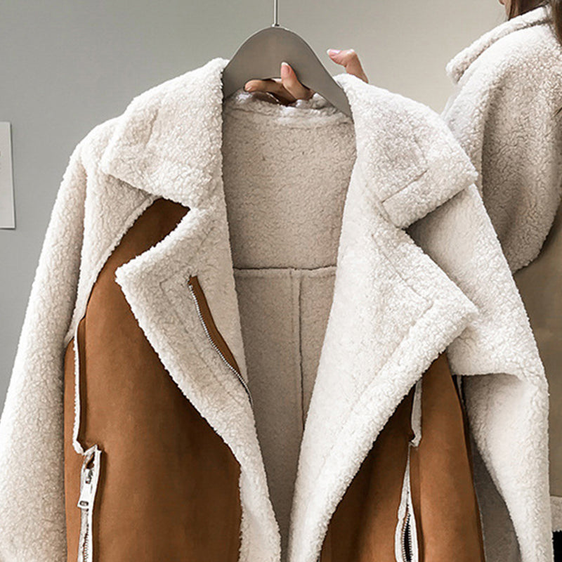 Eleganter Damen-Teddy-Mantel | Übergroßer