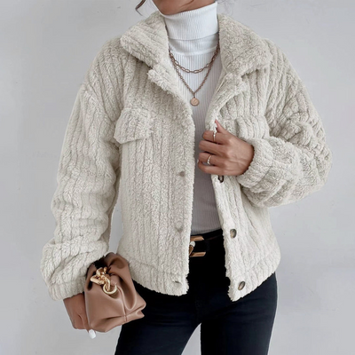 Stylischer Damen-Teddy-Mantel | Kurz