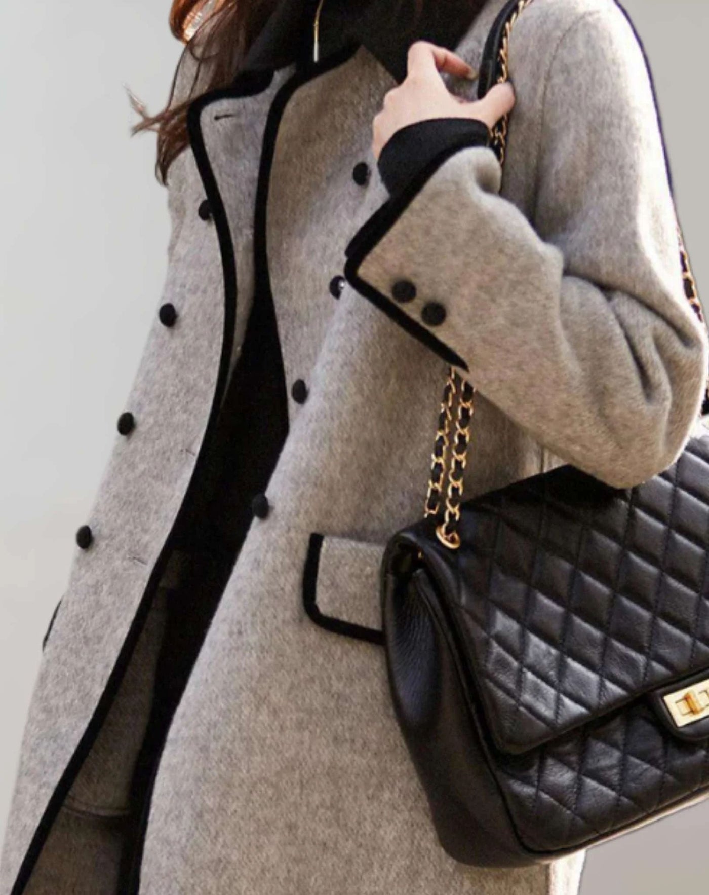 Damen Trenchcoat aus dicker und warmer Wolle - Luiza