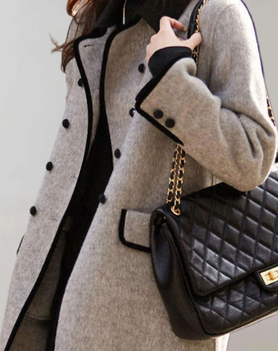 Damen Trenchcoat aus dicker und warmer Wolle - Luiza