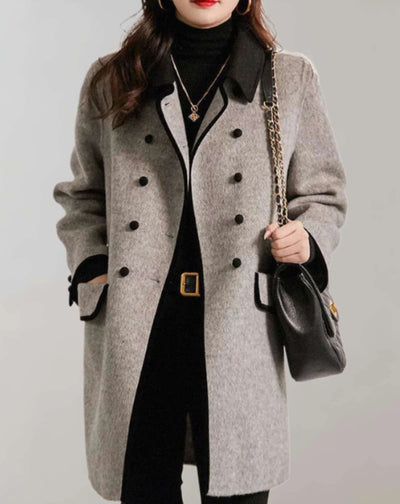 Damen Trenchcoat aus dicker und warmer Wolle - Luiza