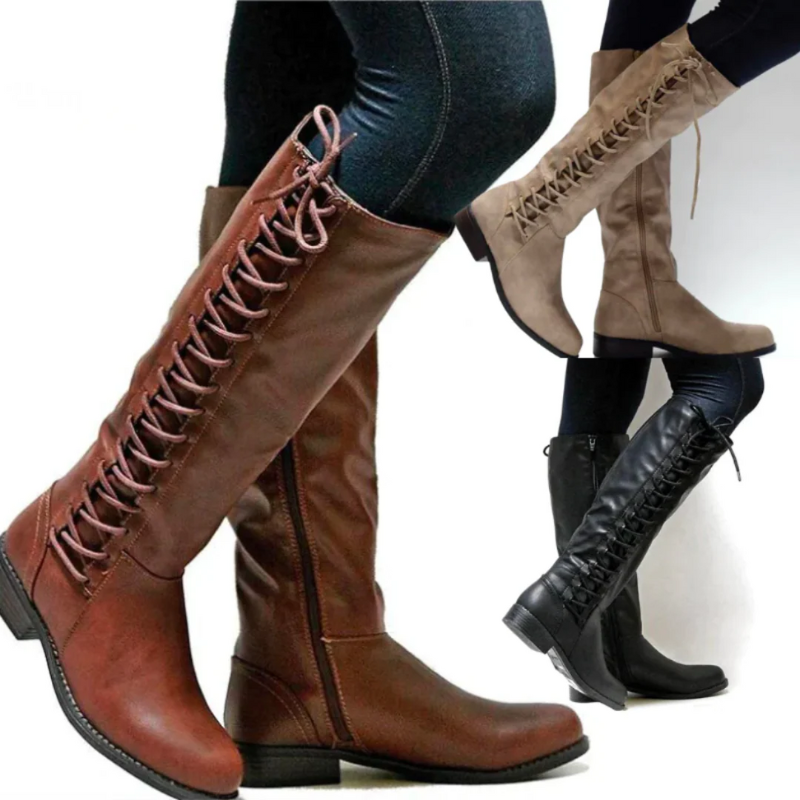 Damen trendige hohe Stiefel | Bequeme