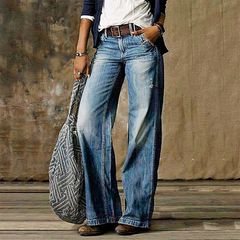 Damen Vintage-Denim-Jeans | Baggy in Hellblau