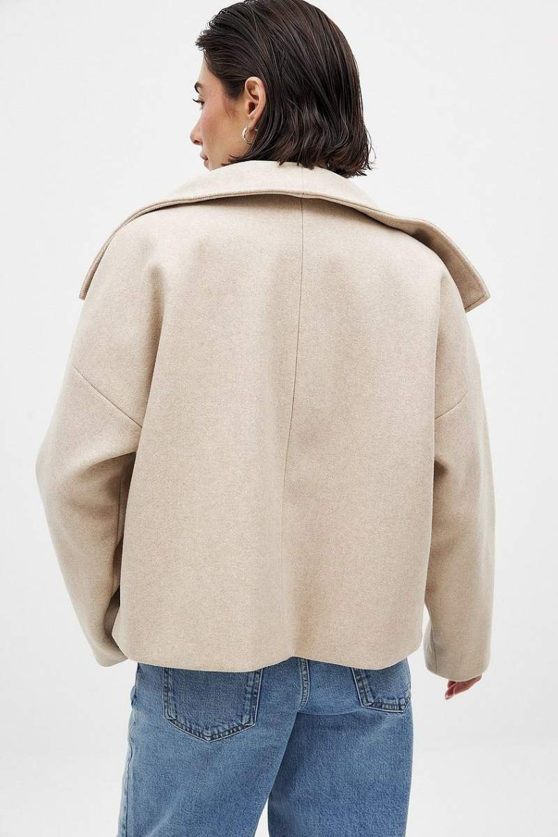 Damen Vintage-Doppelreiher-Mantel | Kurz