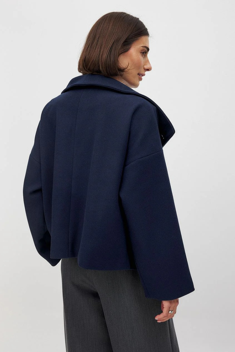 Damen Vintage-Doppelreiher-Mantel | Kurz
