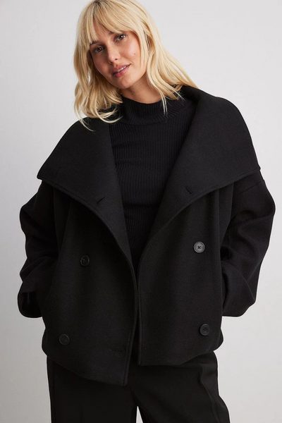 Damen Vintage-Doppelreiher-Mantel | Kurz