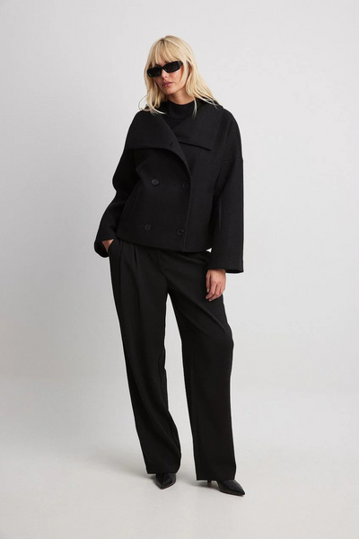 Damen Vintage-Doppelreiher-Mantel | Kurz