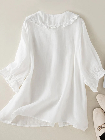 Damen Vintage-Kurzarmbluse | Elegante