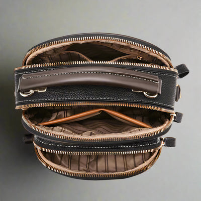 Damen Vintage Leder Crossbody Tasche - Priselle