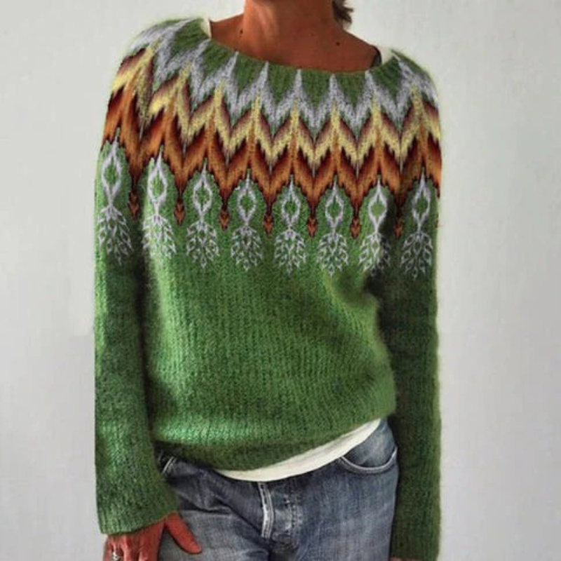 Damen warmer Herbstpullover | Norwegisch