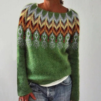 Damen warmer Herbstpullover | Norwegisch