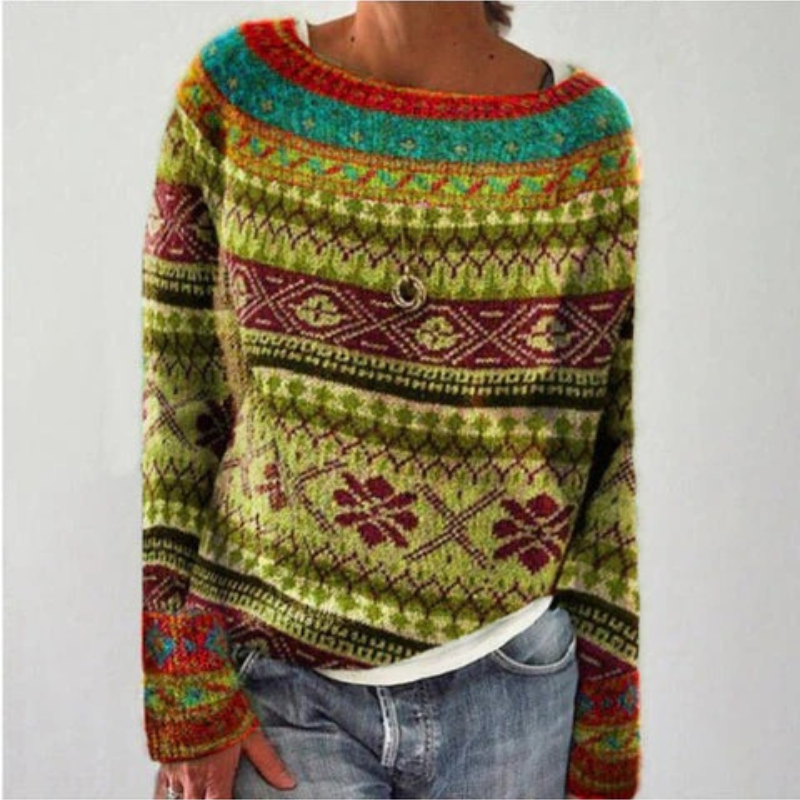Damen warmer Herbstpullover | Norwegisch