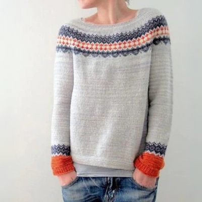 Damen warmer Herbstpullover | Norwegisch