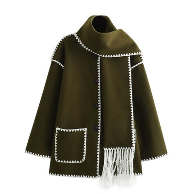 Damen-Woll-Cape-Jacke - Isolde