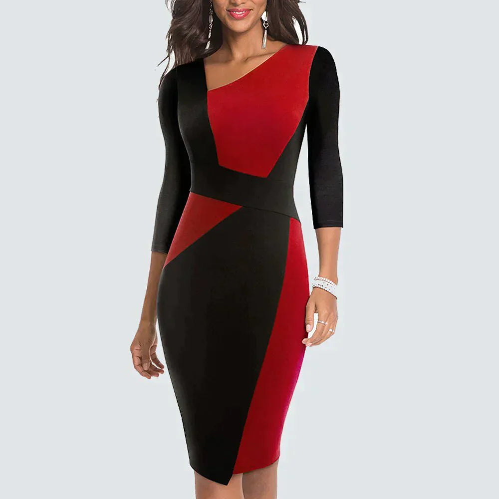 Marika - Patchwork-Bleistiftkleid