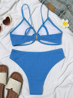 Blaues Bikini-Set in Blau