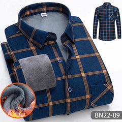Flemming - Lässiges, dickes, warmes Herrenhemd für Herbst und Winter in Orange