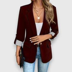 Elena | Moderner Damen-Blazer elegant & bequem in Bordeaux