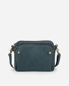 Kim | Hochwertige Ledertasche in Blau