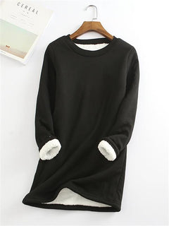 Astrid - Damen-Fleece-Pullover in Schwarz