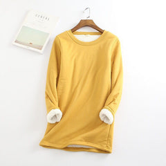 Astrid - Damen-Fleece-Pullover in Gelb