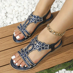 Myra® | Orthopädische Sandalen im Boho-Stil in Blau