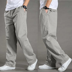 Conrad - Elastische Taille Gerade Herren Cargo-Hose in Hellgrau