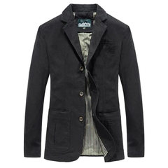 Dennis | Herren Leichte Freizeit Jacke in Schwarz