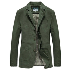 Dennis | Herren Leichte Freizeit Jacke in Armeegrün