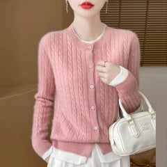 Sophia - Bequeme Strickjacke in Rosa