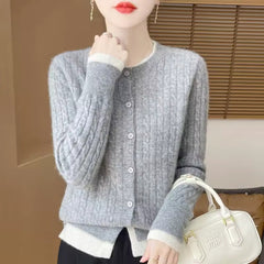 Sophia - Bequeme Strickjacke in Grau