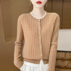 Sophia - Bequeme Strickjacke in Kamel