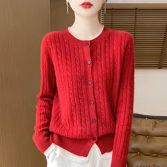 Sophia - Bequeme Strickjacke in Rot
