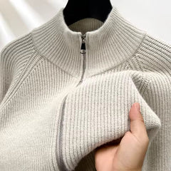 FREDERICK - STRICKJACKE AUS GROBERM STRICK in Beige